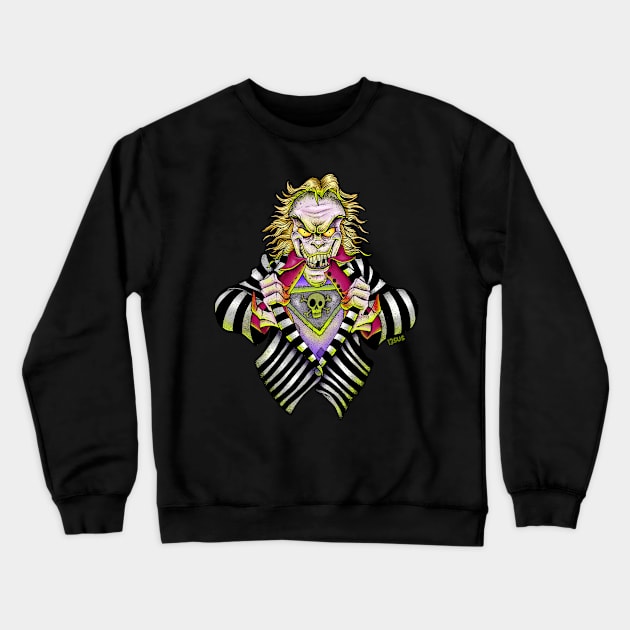 Super Beetlejuice by Blood Empire Crewneck Sweatshirt by BloodEmpire